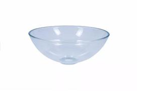 Cuba Plástica Transparente Redonda De Sobrepor Para Banheiro