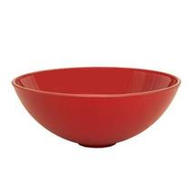 Cuba Plástica VERMELHA Redonda de Sobrepor (Apoio) Para Banheiro - PRISMALUX