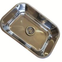 Cuba Premium Inox 304 N1 Polida Funda Embutir 47x31x17 C/valvula Cromada Cozinha Churrasqueira