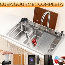 Cuba Premium para Pia Cozinha Gourmet Aço Inox com Acessórios Yab