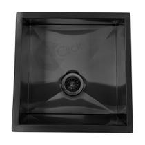 Cuba Preta Cozinha Gourmet Inox Com Acessório 40x40 Cm AJL