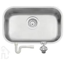 Cuba Prime Cozinha Tramontina Inox Lavínia 47x30x17 Acetinado Completa com Sifão e Válvula Cuba Prime Cozinha Tramontina Inox Lavínia 47x30x17 Acetinado Completa com Sifão e Válvula