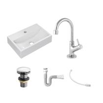 Cuba Q45 C/Torneira+Válvula Click 1/4+ Sifão+Flexível Branca Cuba Q45 C/Torneira+Válvula Click 1/4+ Sifão+Flexível Branca