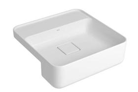 Cuba Quadrada de SemiEncaixe 40cm com Deck Branco