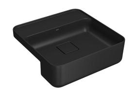 Cuba Quadrada de SemiEncaixe 40cm com Deck Ébano Fosco