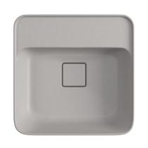 Cuba Quadrada de Sobrepor 40cm com Deck Soft Antracite