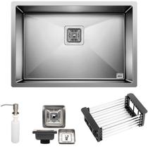 Cuba Quadrada Inox 304 Cozinha Pia Embutir Sobrepor Gourmet 65x45 Premium Com Acessórios Cuba Quadrada Inox 304 Cozinha Pia Embutir Sobrepor Gourmet 65x45 Premium Com Acessórios