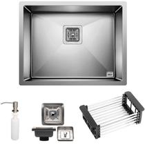 Cuba Quadrada Inox 304 Cozinha Pia Embutir Sobrepor Gourmet