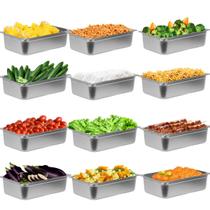 Cuba Quente Para Restaurante Buffet Buffets 1/3x100 Kit 12 Peças