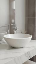 Cuba Redonda Apoio Lavabo Banheiro Cerâmica 35cm