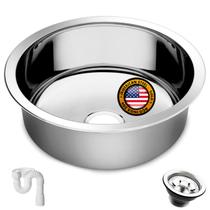 Cuba Redonda Cozinha 25 cm Aço Inox 304 Com Válvula e Sifão - AMERICAN STEEL