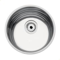 Cuba Redonda Tramontina Luna 30 BL Perfecta em Aço Inox Polido 30 cm com Válvula 94040407 Cuba Redonda Tramontina Luna 30 BL Perfecta em Aço Inox Polido 30 cm com Válvula 94040407