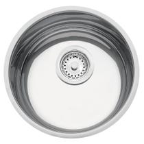 Cuba Redonda Tramontina Luna 30 BL Standard Aço Inox Polido 30 cm com Válvula 94071507