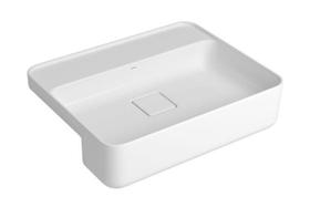 Cuba Retangular de SemiEncaixe 50cm com Deck Branco Cuba Retangular de SemiEncaixe 50cm com Deck Branco