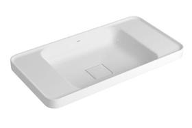 Cuba Retangular de Sobrepor Com Deck 40x62 cm Deca Slim Branco L.23062.MDE.17