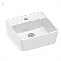 Cuba roca de apoio quadrada optica 35x35 cq35 com mesa branca