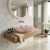 Cuba Rústica Quartzo Rosa Natural Luxo Artesanal Peça Unica Quartzo Rosa Polido Cuba Rústica Quartzo Rosa Natural Luxo Artesanal Peça Unica Quartzo Rosa Polido
