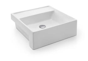 Cuba Semi Encaixe Quadrada S/ Valvula 41x41x14cm Branco 12009701026 - Docol Cuba Semi Encaixe Quadrada S/ Valvula 41x41x14cm Branco 12009701026 - Docol