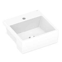 Cuba Semiencaixe 410x410 Com Mesa Basic Q2 Branco Celite