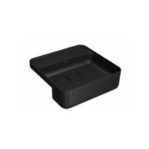 Cuba Semiencaixe Quadrada Mesa 40x40x13cm Slim Ebano Fosco L.61040.m.94 - Deca Cuba Semiencaixe Quadrada Mesa 40x40x13cm Slim Ebano Fosco L.61040.m.94 - Deca