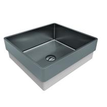 Cuba simples debacco primaccore 40cm de sobrepor em aço inox black matte 20.03.90940 Cuba simples debacco primaccore 40cm de sobrepor em aço inox black matte 20.03.90940