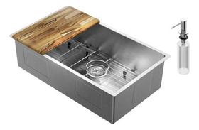 Cuba Simples Embutir Sobrepor Com Acessórios Bistrô 70x40x20 Inox Escovado