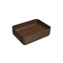 Cuba Slim De Apoio Retangular 400x300mm Marrom Fosco - Deca Cuba Slim De Apoio Retangular 400x300mm Marrom Fosco - Deca