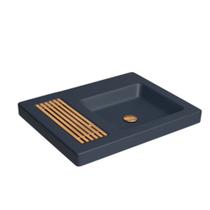 Cuba Sobrepor Deca Linha L Retangular Navy Blue