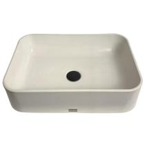 Cuba Sobrepor Rustica banheiro Oval Apoio Lavabo Concreto Brilhante Pia Grande