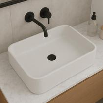 Cuba Sobrepor Rustica banheiro Oval Apoio Lavabo Concreto Brilhante Pia Grande