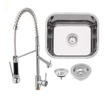 Cuba Tramontina 40x34 Cozinha Torneira Flexivel Misturador