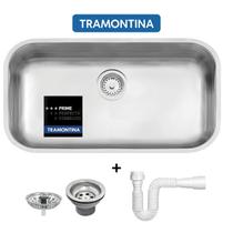 Cuba Tramontina Aço Inox Prime 56x34x17 Número N 2 Pia Cozinha Lavínia Retangular Acetinada Fosca
