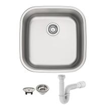 Cuba Tramontina Aria Maxi 40 Bs 40X40 94029102 Aço Inox Escovado + Sifão Cuba Tramontina Aria Maxi 40 Bs 40X40 94029102 Aço Inox Escovado + Sifão