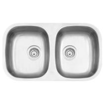 Cuba tramontina dupla de embutir isis 2c 34 bl em aço inox acetinado 72x40 94030/102