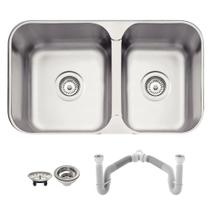 Cuba Tramontina Isis 2C 34-28 Bs 69X40 94062102 Aço Inox Acetinado + Sifão Duplo Cuba Tramontina Isis 2C 34-28 Bs 69X40 94062102 Aço Inox Acetinado + Sifão Duplo