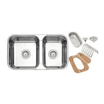 Cuba Tramontina Isis 2C 34 28 BS 69x40 94062412 Inox Polido com Acessórios Cuba Tramontina Isis 2C 34 28 BS 69x40 94062412 Inox Polido com Acessórios