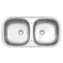 Cuba Tramontina Isis 2C 34 BS em aço inox acetinado 78 x 40 cm Prime com Válvulas 94032107 Cuba Tramontina Isis 2C 34 BS em aço inox acetinado 78 x 40 cm Prime com Válvulas 94032107