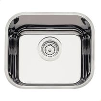 Cuba Tramontina Lavínia 40BL Prime em Aço Inox Alto Brilho 40x34 cm com Válvula 94020207 Cuba Tramontina Lavínia 40BL Prime em Aço Inox Alto Brilho 40x34 cm com Válvula 94020207