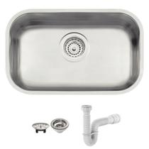 Cuba Tramontina Lavínia 47X30 94022102 Inox Acetinado + Sifão