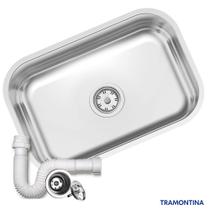 Cuba Tramontina Lavínia Inox Polida 56x34x14cm Valvula Sifão