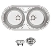 Cuba Tramontina Luna Duo 2C 36 BS 84x44 94035112 Aço Inox Escovado Cuba Tramontina Luna Duo 2C 36 BS 84x44 94035112 Aço Inox Escovado