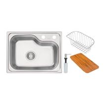 Cuba Tramontina Morgana Compact 48 Fx Undermount 55x42 93815282 Aço Inox Escovado Com Acessórios Cuba Tramontina Morgana Compact 48 Fx Undermount 55x42 93815282 Aço Inox Escovado Com Acessórios