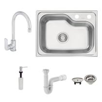 Cuba Tramontina Morgana Compact 48 Fx Undermount 55X42 93815392 Inox + Torneira Deca Level One