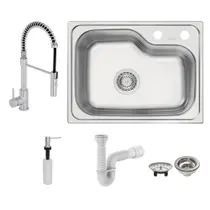 Cuba Tramontina Morgana Compact 48 Fx Undermount 55X42 93815392 Inox + Torneira Deca Spin One