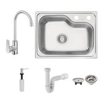 Cuba Tramontina Morgana Compact 48 Fx Undermount 55X42 93815392 Inox + Torneira Docol Chess