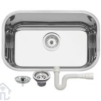 Cuba Tramontina N1 Pia 47X30x14 Perfecta 94052/407 + Sifão e Válvula Cuba Tramontina N1 Pia 47X30x14 Perfecta 94052/407 + Sifão e Válvula