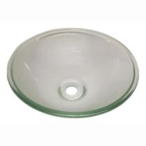 Cuba Vidro 29Cm - Sobrepor Banheiro Transparente Texturizada