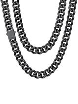 Cuban Link ChainsHouse em aço inoxidável preto para homens Cuban Link ChainsHouse em aço inoxidável preto para homens