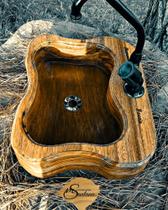 Cubas em madeira nobre com resina epoxi