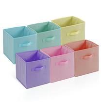 Cube Storage Bins 4E's Novelty de 11 polegadas, pacote com 6 cores pastel